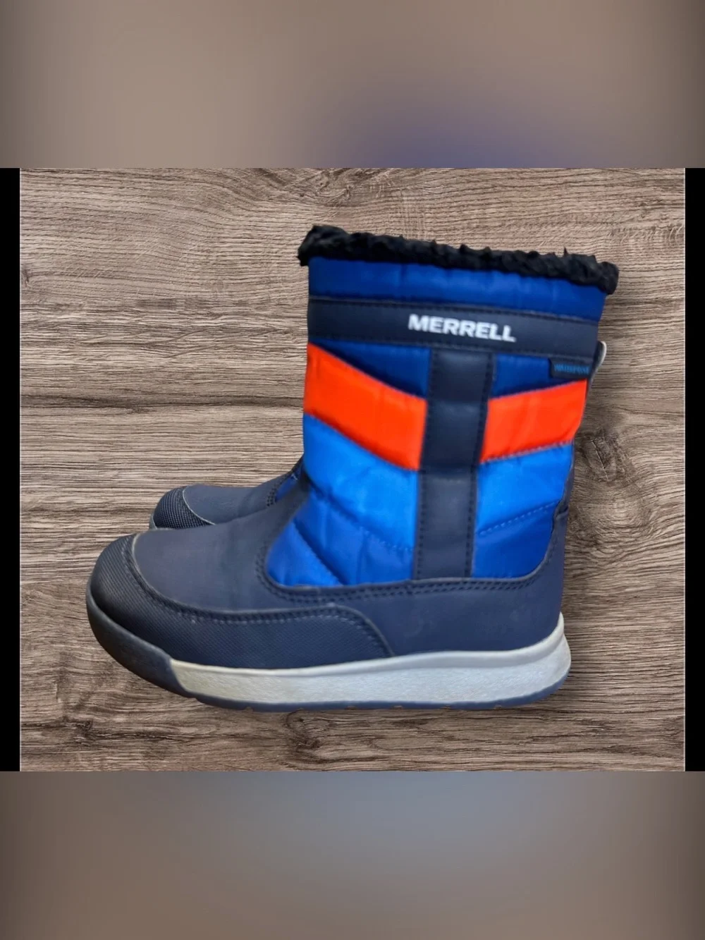 Merrell Select Grip M Alpine Puffer Water Proof Youth Snow Boots Size 11 Blue